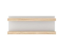 Навесная полка НПС-1200 Соната Дуб Сонома - Белый глянец