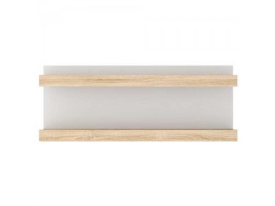 Навесная полка НПС-1200 Соната Дуб Сонома - Белый глянец Навесная полка НПС-1200 Соната Дуб Сонома - Белый глянец