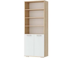 Стеллаж ПКС-8 Сонома – Белый глянец