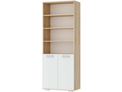 Стеллаж ПКС-8 Сонома – Белый глянец Стеллаж ПКС-8 Сонома – Белый глянец