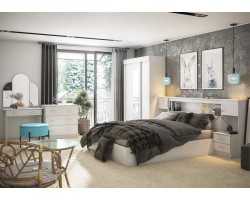 Спальный гарнитур Бася в белом цвете