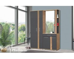Прихожая модульная Твист графит компоновка 1