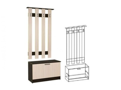 Прихожая Машенька - Вешалка с тумбой Прихожая Машенька - Вешалка с тумбой