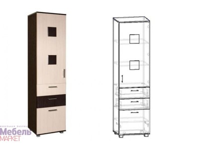 Прихожая Токио - Пенал комбинированный Прихожая Токио - Пенал комбинированный