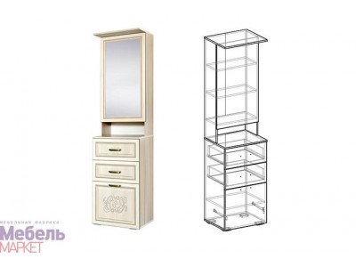 Коллекция Виктория (прихожая) Тумба с зеркалом Коллекция Виктория (прихожая) Тумба с зеркалом