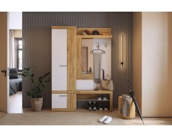 Прихожая Алекс дуб крафт золотой/белое дерево