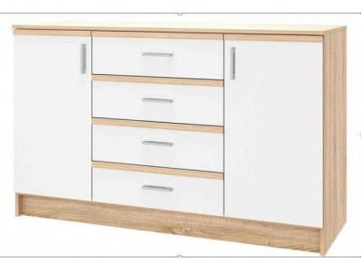 Комод К1400 Сакура белый глянец