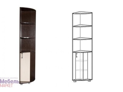 Прихожая Токио - Стеллаж угловой правый Прихожая Токио - Стеллаж угловой правый