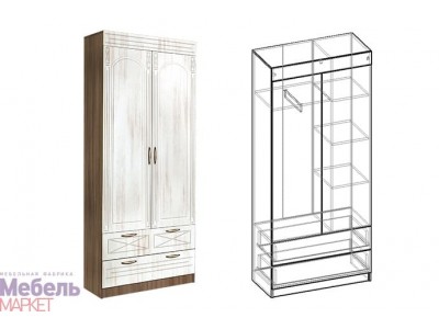 Прихожая Сабрина - Шкаф 2х створчатый Прихожая Сабрина - Шкаф 2х створчатый