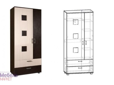 Прихожая Токио - Шкаф 2-х створчатый Прихожая Токио - Шкаф 2-х створчатый