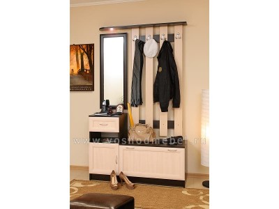 Прихожая Машенька рамка Зеркало с тумбой вешалка с тумбой МР-10 Прихожая Машенька рамка Зеркало с тумбой вешалка с тумбой МР-10