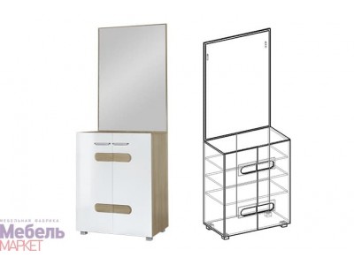 Прихожая Эллина - Тумба с зеркалом большая Прихожая Эллина - Тумба с зеркалом большая