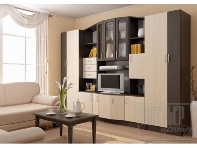 Стенка Макарена 2,8 комби беленый дуб