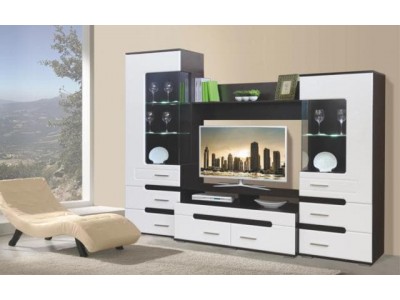 Гостиная Веста белый глянец (вариант 1)