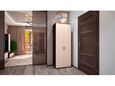 Шкаф двухстворчатый Ника 2 беленый дуб