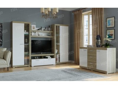 Модульная система для гостиной Соната Композиция 4 белый глянец Модульная система для гостиной Соната Композиция 4 белый глянец