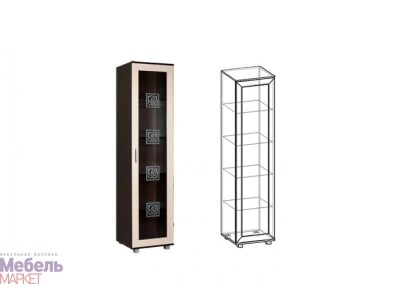 Стенка Каролина - Пенал 1 со стеклом