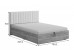 Кровать с подъемным механизмом Юлия 140х200 см (дуб сонома/белый (плюш))