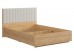 Кровать с подъемным механизмом Юлия 140х200 см (дуб сонома/белый (плюш))