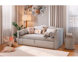 Софа Лея 90х200 см галька/графит