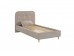 Кровать с основанием Лео 90х200 см латте (велюр)/капучино (велюр)