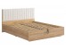 Кровать с подъемным механизмом Юлия 160х200 см (дуб сонома/белый (плюш))