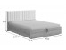 Кровать с подъемным механизмом Юлия 160х200 см (дуб сонома/белый (плюш))