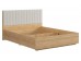 Кровать с подъемным механизмом Юлия 160х200 см (дуб сонома/белый (плюш))