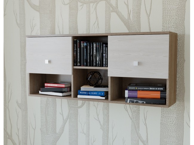 Полка для книг Милайн ПК-01/3 два фасада