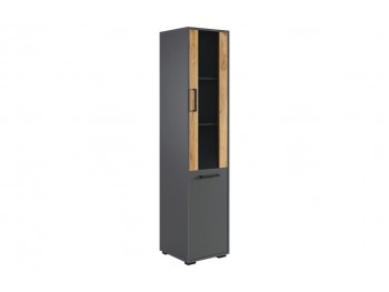 Стеллаж Лайт-2 графит/дуб крафт золотой