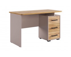 Компьютерный стол Лайт-2 кашемир/дуб крафт золотой