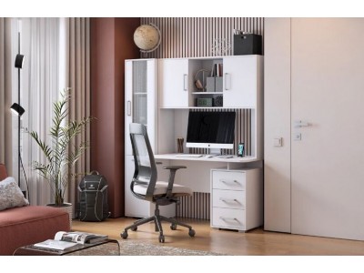 Стол компьютерный Лайт К3 белый/белый Стол компьютерный Лайт К3 белый/белый