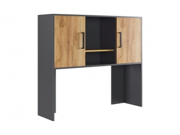 Надстройка стола компьютерного 1200 Лайт-2 графит/дуб крафт золотой