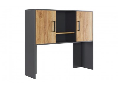 Надстройка стола компьютерного 1200 Лайт-2 графит/дуб крафт золотой