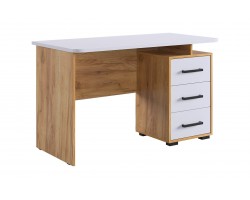 Компьютерный стол Лайт-2 белый/дуб крафт золотой