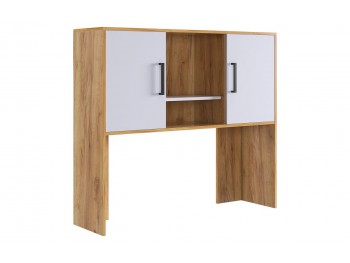 Надстройка стола компьютерного 1200 Лайт-2 дуб крафт золотой/белый