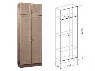 Шкаф двухдверный Вега глянец Шкаф двухдверный Вега глянец