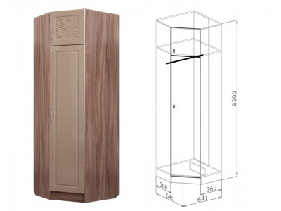 Шкаф угловой Вега глянец Шкаф угловой Вега глянец