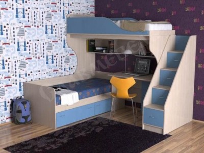 Детская двухъярусная кровать Дуэт 5
