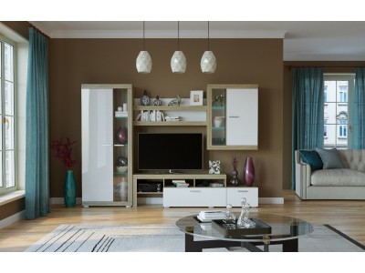 Модульная система для гостиной Соната Композиция 3 белый глянец Модульная система для гостиной Соната Композиция 3 белый глянец