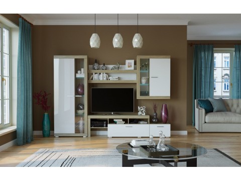 Модульная система для гостиной Соната Композиция 3 белый глянец