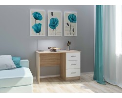 Письменно-компьютерный стол ПКС-3 белый глянец