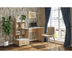 Письменно-компьютерный стол ПКС-10 белый глянец