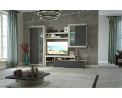 Гостиная Соната композиция №3 Дуб Крафт белый/Антрацит