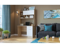 Письменно-компьютерный стол ПКС-2 белый глянец