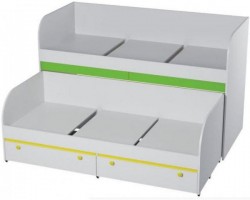 Кровать двухъярусная с ящикам Мамба КР-06 + КР-01