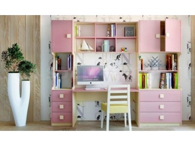 Модульная детская Радуга фламинго компоновка №1