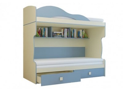 Кровать двухъярусная Радуга + тахта