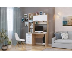 Письменно-компьютерный стол ПКС-5 белый глянец