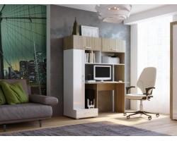 Письменно-компьютерный стол ПКС-1 белый глянец